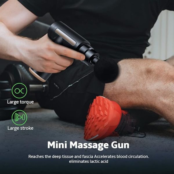 Massage Gun Deep Tissue – Handheld Muscle Massager with 4 Heads | Quiet & Powerful Pain Relief Tool
