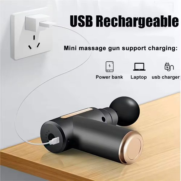 Massage Gun Deep Tissue – Handheld Muscle Massager with 4 Heads | Quiet & Powerful Pain Relief Tool