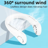 Mini Hanging Neck Fan – 3-Speed Portable USB Fan for Outdoor, Office & Sports (Random Color)