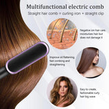 Hair Straightener Brush – Fast Heating Ceramic Hot Comb | Anti-Scald Styling Tool