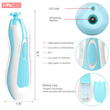 Electric Baby Nail Trimmer & File Kit – Safe, Quiet Clippers with 12 Extra Pads | FANSIDI Infant Nail Care (Blue)
