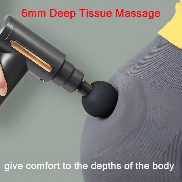 Massage Gun Deep Tissue – Handheld Muscle Massager with 4 Heads | Quiet & Powerful Pain Relief Tool